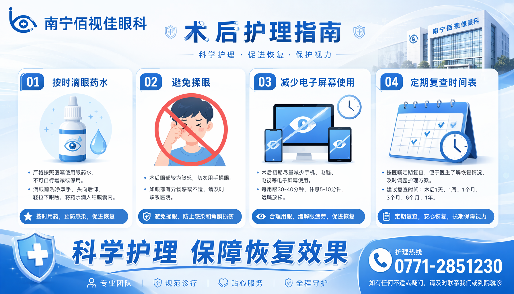 北海市 近视手术术后护理 南宁佰视佳眼科